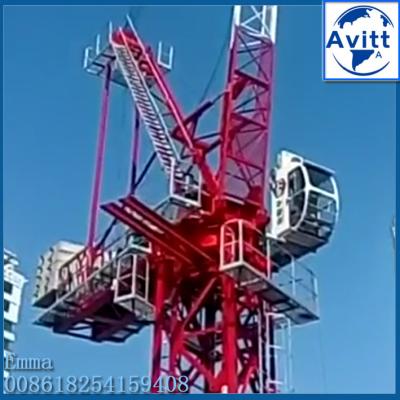 China Internally Climbed Luffing Tower Crane D4522 6T or 8T Load Capacity 45m Jib for sale