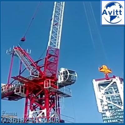 China D5020 Luffing Jib Crane Tower 50M Arm 10 tons Load Full VFD Mechanisms for sale