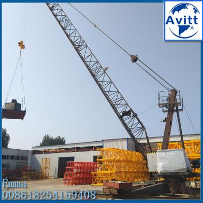 China QD100 Construction Derrick Crane 10 Tons Capacity With Inverter / VFD Control for sale