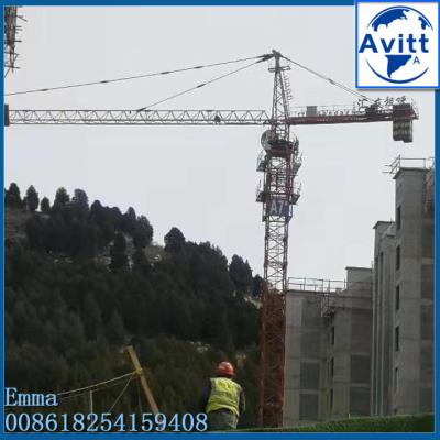 China 10tons TC5023 Hammer Head Tower Crane 3m Mast Lifting Building Materials for sale