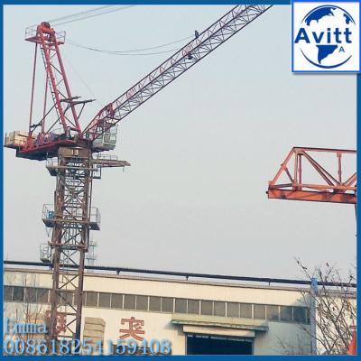 China Fixed D63 Jib Luffing Tower Crane 24m Boom 2.0t End Load And 6t Max Load for sale