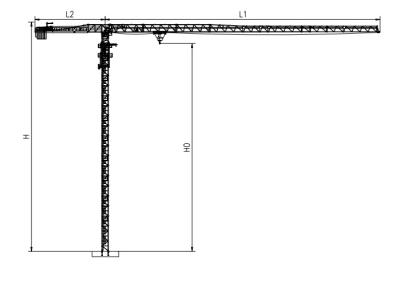 China WA350-16T Zoomlion Tower Crane Used Second Hand 62M Freestanding Height for sale