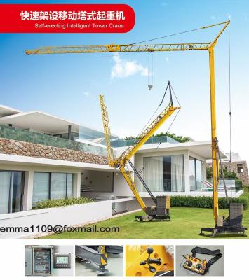 China 2t Intelligent YT2527-20 Mobile Self Erecting Tower Crane 25m Height 27m Boom for sale