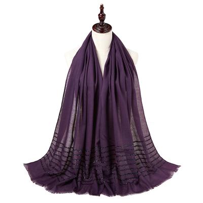 China Lighter wholesale cheap price solid color simple prayer preuim cotton tank top scarves hijab shawl for sale