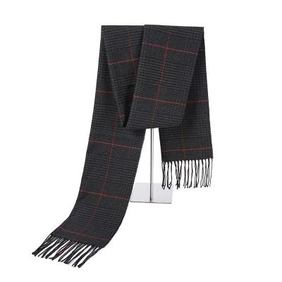 China 32x190cm spring winter England style plaid men's woolen scarf cashmere pashmina soft smooth smooth feeling 32x190cm scarves for men for sale