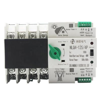 China China Manufacturer Millisecond Uninterruptible Supply 380v Dual Power Automatic Transfer Switch NLQ4-125/4P for sale