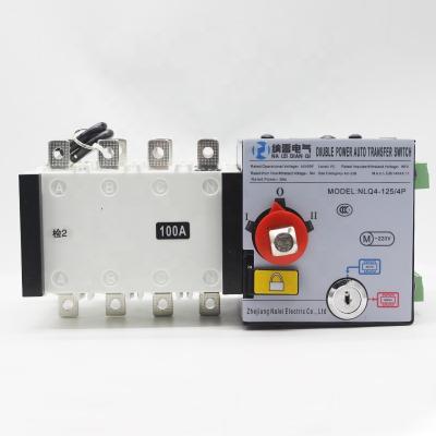 China 400V 100A 4P Isolation Type Dual Power Automatic Transfer Switch With Two Fire Fighting In And One NLQ4-125/4 for sale