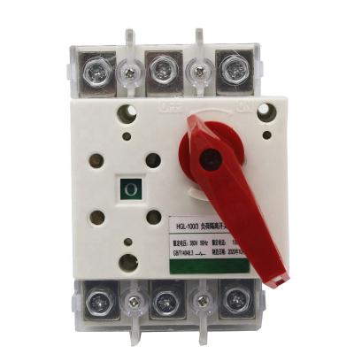 China OEM Factory Transfer Mechanism HGL-100A 3P Manual Isolator Isolating Switch HGL-100/3P for sale