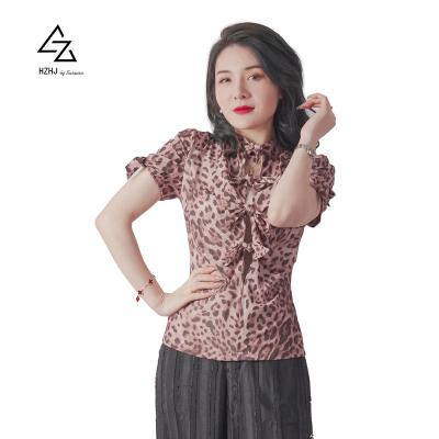 China Custom Made China Fashion Anti-wrinkle Women Shirt Soft Polyester Fiber Women Vintage T-Shirts for sale