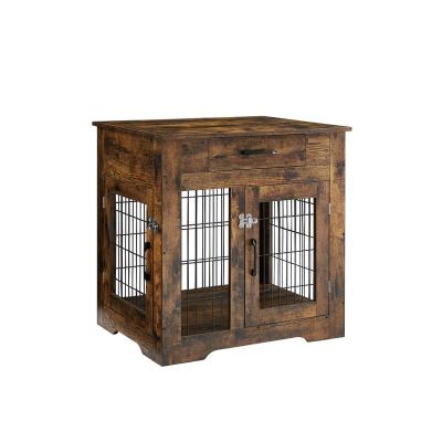 China Viable Rustic Wooden Kennel Furniture Dog Crate End Table Furniture Dog Crate Wooden Dog Crate for sale