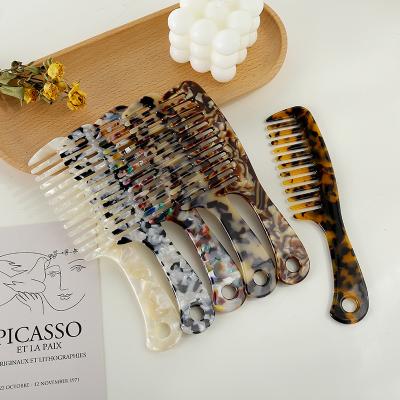 China Hot Sale Fashion High Quality Acetate Hair Comb Acrylic Wide Tooth Cellulose Acetate Hair Combs for sale