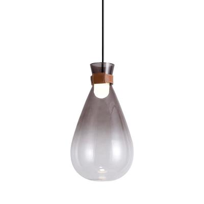 China Luxury decorative lighted for attic small foyer bedroom restaurant bar acrylic Nordic glass pendant light simple personality LED glass pendent lamp for sale