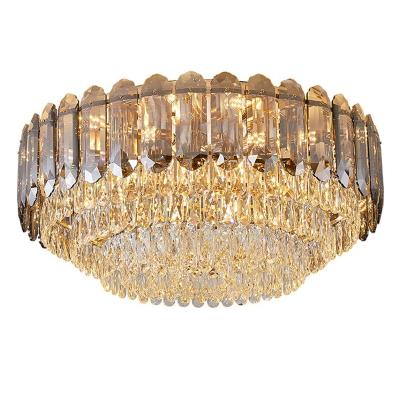 China NEW Ceiling Chandelier Light K9 Lamp Outdoor Mounted Luxury Crystal Living Room Lamp For Hotel Villa Modern Large Round Classics Ceiling Lights en venta