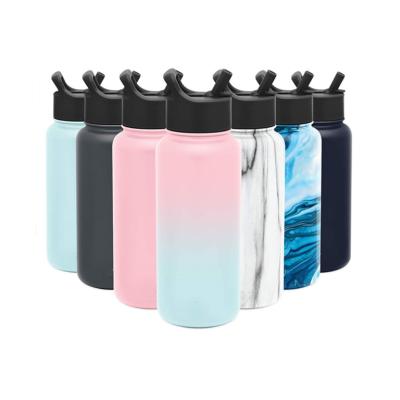 China Sustainable Hot Seller 2021 Double Wall Stainless Steel Insulates Middle Mouth Water Bottle For Camping for sale