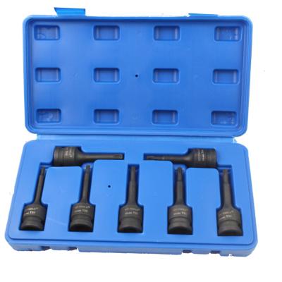 China Set 7pcs 1/2 Impact Star Socket Bit Set T20 T25 T27 T30 T40 T45 T35 T45 Torx Auto Repair Tools Vehicle Tools for sale