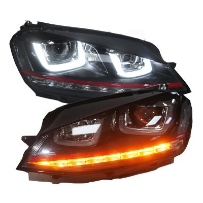 China Front Light For Volkswagen Golf GTI 2013-2014 Year Head Lamp Long Life Auto Red Line LED Style Led for sale