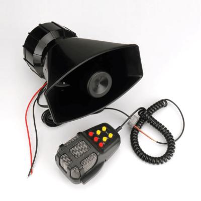 China Car Siren with 100W Megaphone Horn 12v Multi-tone Cable Megaphone 7 Tone Horn 12V Horn for sale