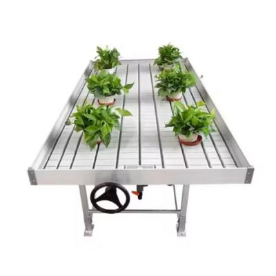 China Greenhouse Ebb Flow Seedling Rolling Bench Grow Tables For Growing Various Plant Types for sale