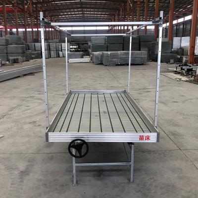 China Tamaño personalizado Tabla de cultivo de invernadero Banquillo rodante de inundación de reflujo hidropónico VerticalSeedbed en venta