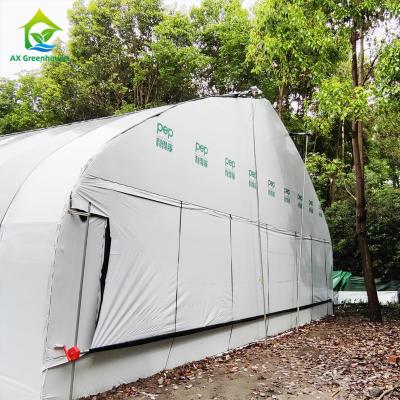 China Automatic Light Deprivation Greenhouse With External Blackout System Film for Growing Hemp for sale