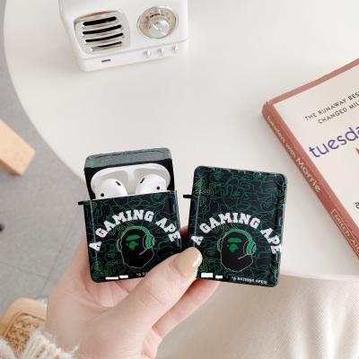 China Bape Aape Monkey Camouflage Animals Earphone Light Green Fashionable Earbud Cover Case For Airpods pro 1 2 free shipping for sale