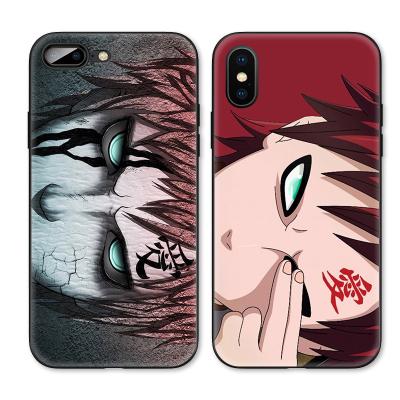 China Free Shipping Polish Anime Naruto Gaara Shockproof Silicone Phone Cover For iPhone 13ProMax 13 X XR 11 Case 12 7 Soft for sale