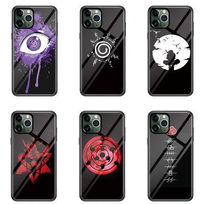 China Free Shipping Uzumaki Naruto Shockproof Tempered Glass Phone Cover For iPhone 13 pro max X XR 11 12 7 8 plus 13 glossy case for sale