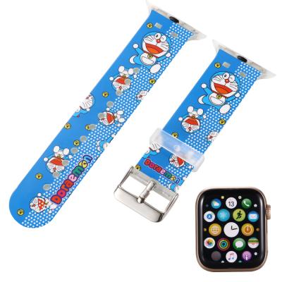 China Light Anime Cartoon Japan Doraemon Animal Band For Apple Watch For iWatch 6 5 4 3 2 Se TPU Soft Strap free shipping for sale