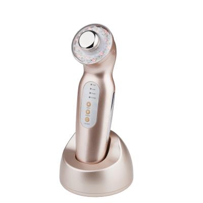 China Anti Puffiness 2021 High Frequency Anti Aging Photon Ultrasonic Cleansing Massager Facial Home Use Beauty Devices for sale