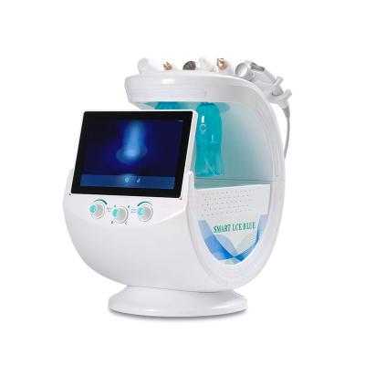 China 2022 New Arrival Smart DEEP CLEANING Ice Blue With Skin Analyze System Ultrasonic RF Spray Hydra Dermabrasion Machine for sale