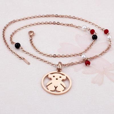 China FASHIONABLE hot sale ladies characters stainless steel brand jewelry set for sale