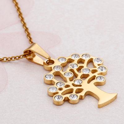 China 2021 NEW FASHIONABLE Style Rhinestone Necklace Sets Elegant Stainless Steel Jewelry Set for sale