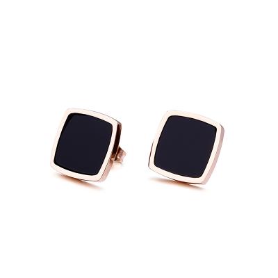 China Hot Fashion Jewelry Exquisite Shell Earring Cheap Wholesale Square Stud Earrings for sale