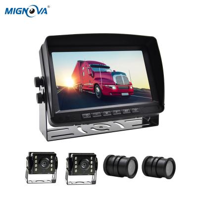 China RGB Camera System Backup Kit, 10 Inch HD Quad Split Screen Monitor with Rear View Camera Waterproof Parking Lines for Truck RV for sale