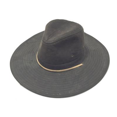 China Wholesale Gray Character Wool Felted Hat Indiana Jones Hat Polyester Bucket Hat for sale