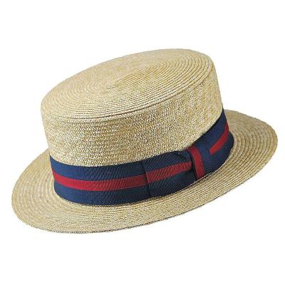 China Custom Image Logo Straw Hat Wholesale Natural School Straw Hat for sale