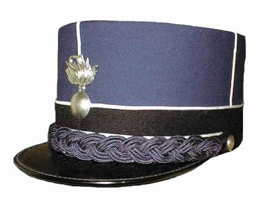 China Character Logo Top Flat French Civil Wholesale Custom War Military Kepi for sale