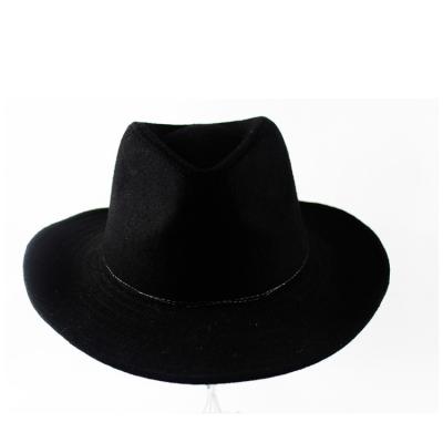 China Wholesale Character Fedora Hat Wide Brim Wool Felt Hat White Men Fedora Hat for sale