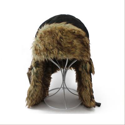 China COMMON Winter Ski Ear Flap Hat Faux Fur Warm Russian Trapper Hat for sale