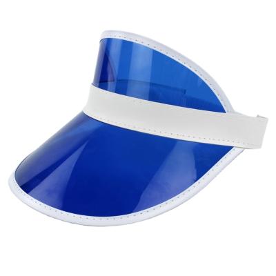 China Wholesale New Character Summer Sunshade PVC Hats Printed Logo Hat With PVC Patch Sun Visor for sale