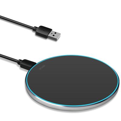 China ABS+PC Flame Retardant New Material HEITUO 2022 Wireless Charger Pad 15w Wireless Pad Fit For Iphone Android Phone Earphone 2 In 1 Fast Wireless Charging for sale