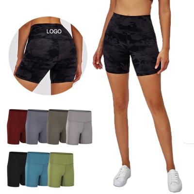 China Breathable Super Elastic Yoga Tights Gym Shorts Pants Waist Butt High Lift Workout Shorts Women Fitness Biker Shorts for sale