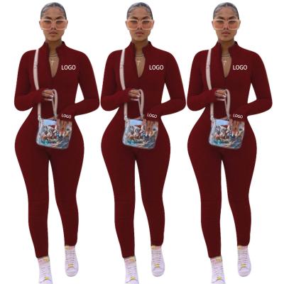 China S-4XL Breathable Fleece Plus Size Overalls Sleeves Sweater Overalls Winter Long V-Neck Women Overalls Female One Piece Jumpsuit for sale