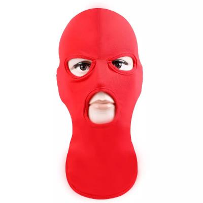 China COMMON Knitted 3 Hole Crochet Kart Racing Neon Camouflage Three Hole Ski Mask Balaclava Hat for sale