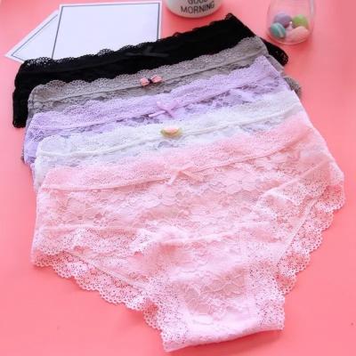 China                  Young Girl Transparent Lace Underwear Cotton Seamless Sexy Lingerie Women Panty Panties              for sale