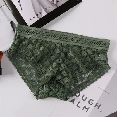 China                  2023 New Fashion Women Floral Sexy Briefs Lace Panties Women′ S Panties Woman Underwear              for sale