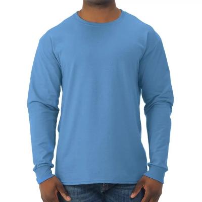 China                  Men′s 50% Cotton 50% Polyester Heavy Weight Jersey Long Sleeve T-Shirt              for sale