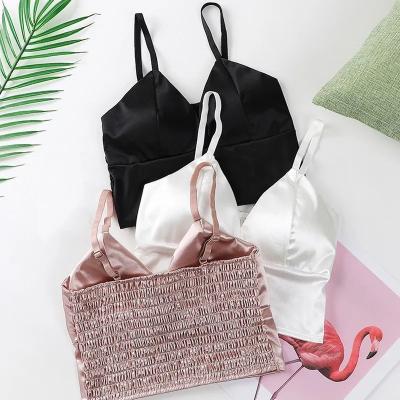 China                  High Quality Beauty Back French Triangle Soft Cup Silk Underwear Smooth and Comfortable Steel-Free Silk Bra              for sale