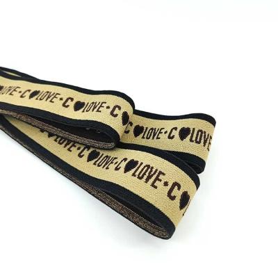 China Multi Usage Elastic Ribbon Custom Size Strong Elastic Band Heart Pattern Jacquard Elastic Tape for sale