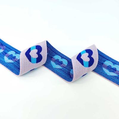 China Custom size 0.5 mm - 20 mm Nylon Jacquard Elastic Band Jacquard Webbing for Clothing for sale